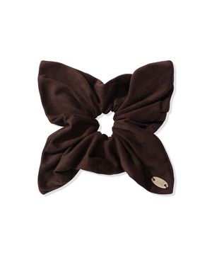 FAUX 스웨이드 스크런치_초코 브라운