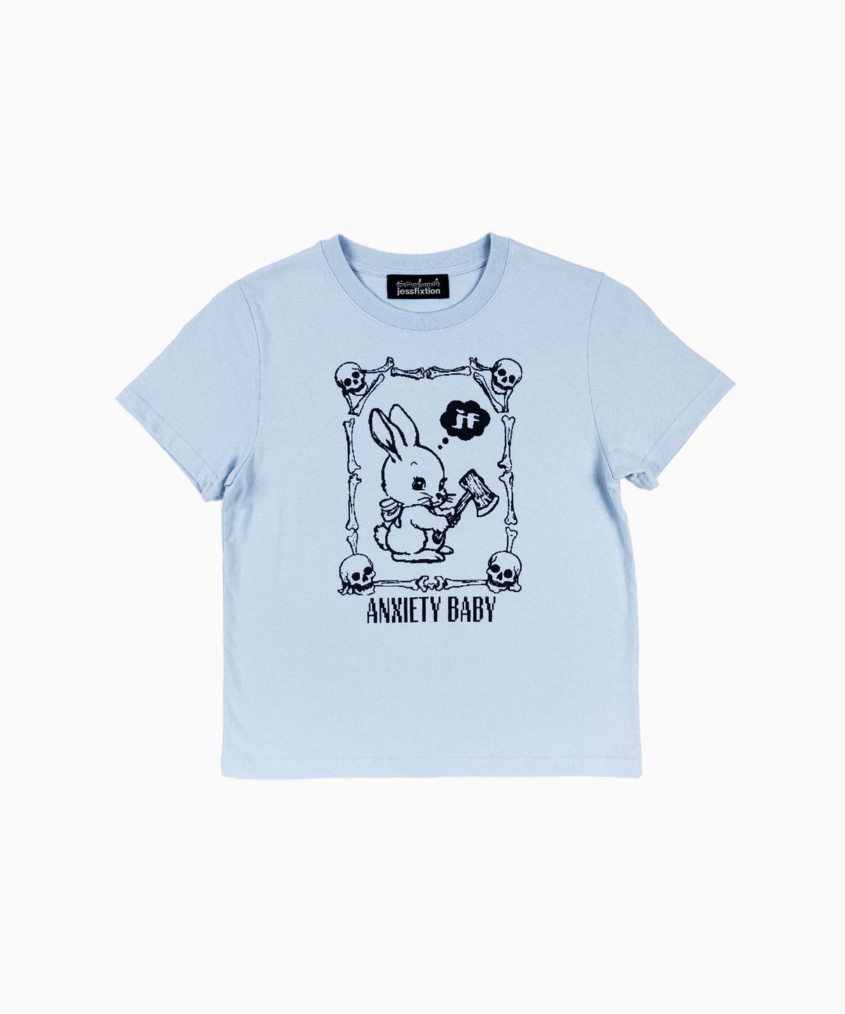 제스픽션(JESSFIXTION) ANXIETY BABY MINI TEE (BABY BLUE)