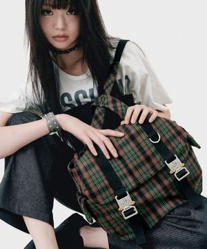 5PM30 Backpack Check _ Multi Green