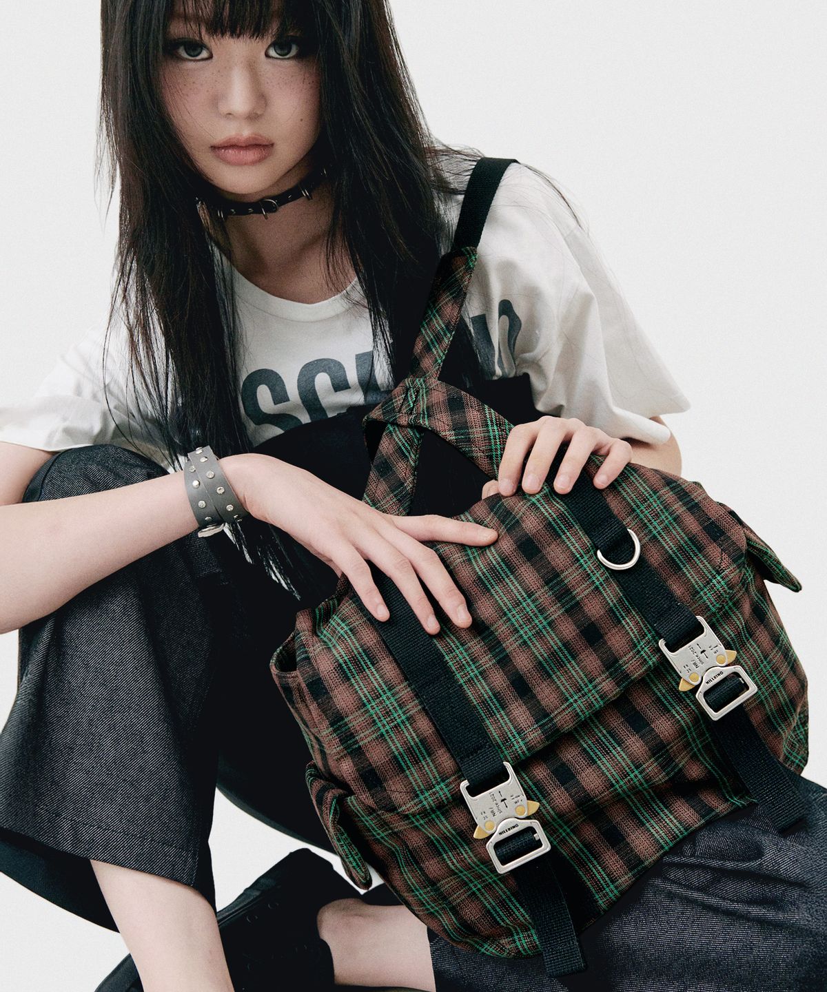 닐링(NILLRING) 5PM30 Backpack Check _ Multi Green
