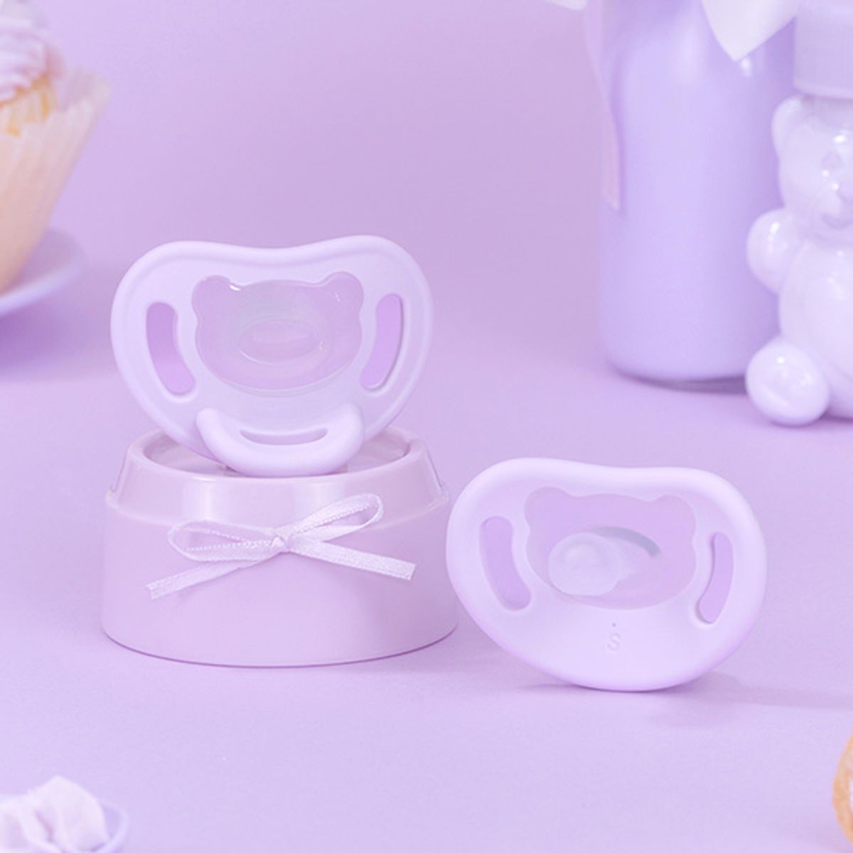 더블하트(DOUBLEHEART) 소프트버디 스윗드림 통잠 쪽쪽이 굿나잇퍼플(M/3개월)