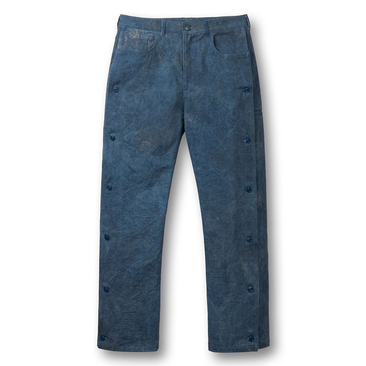 사일육공(FOURONESIXZERO) BUTTON PANNEL PANTS_VER IMBALANCE (INDIGO)