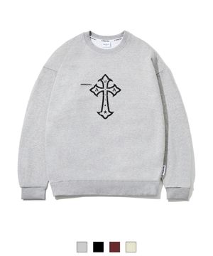 TICK CROSS 오버핏 맨투맨(SAMAWA-0007)