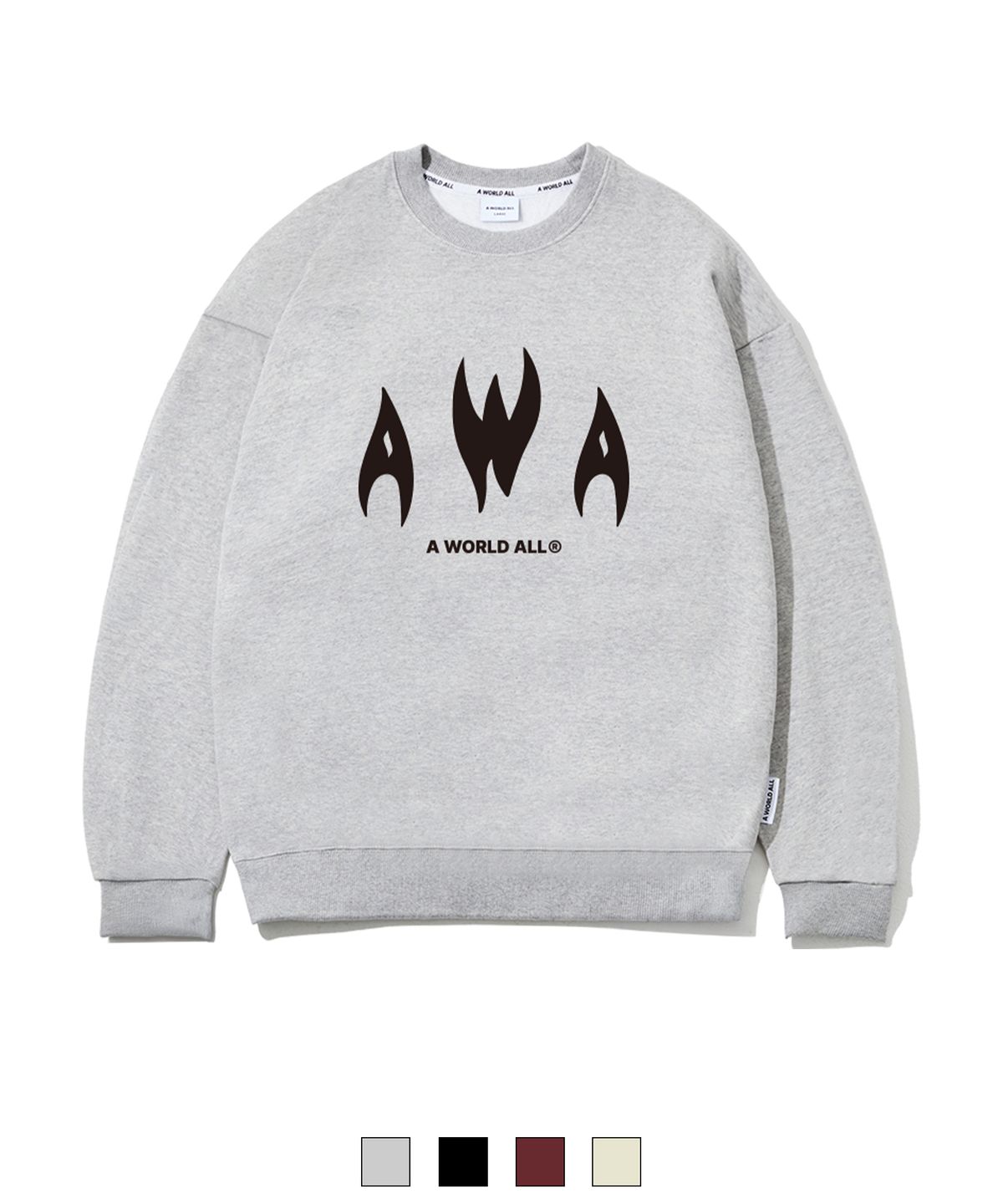 어 월드 올(A WORLD ALL) LOGO TYPE 오버핏 맨투맨(SAMAWA-0010)