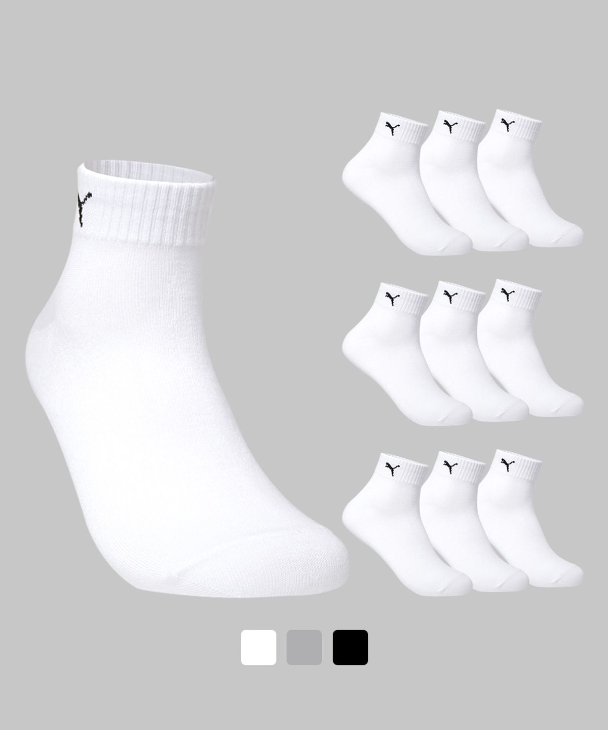 푸마양말(PUMA SOCKS) 크레오라 쿼터삭스 10PACK [사이즈/컬러선택]