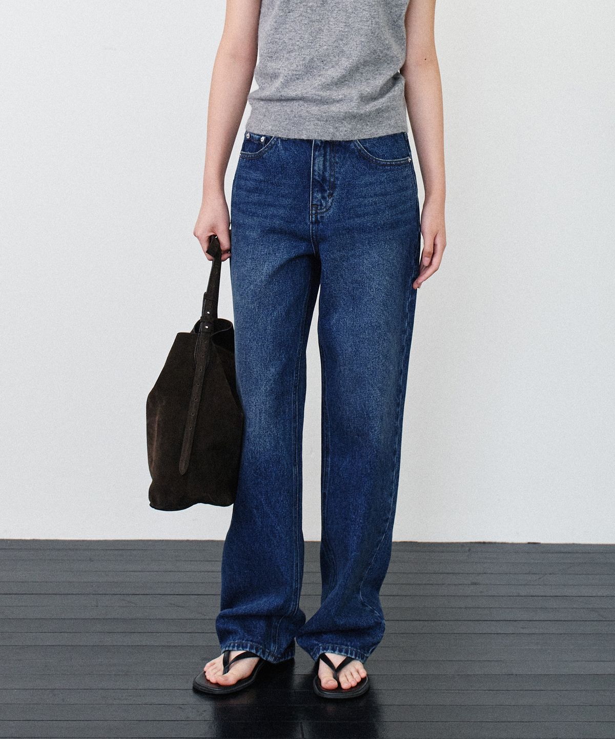 노티아(NOTIA) MANHATTAN STRAIGHT FIT DENIM - DEEP BLUE