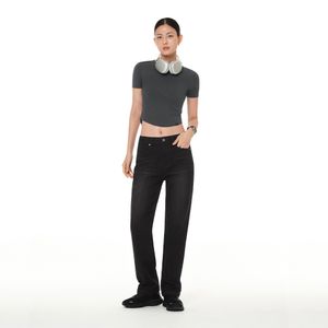 에어데님 스트레이트핏 블랙진