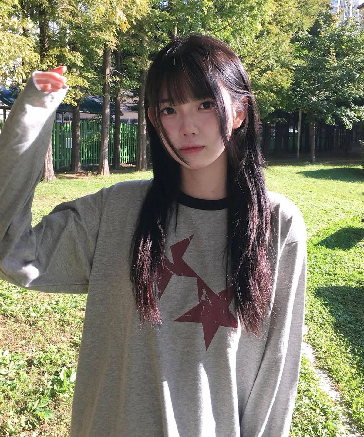 카비시(CAVISH) TWIN STAR RINGER LS TEE GREY(CV2FFUT577A)