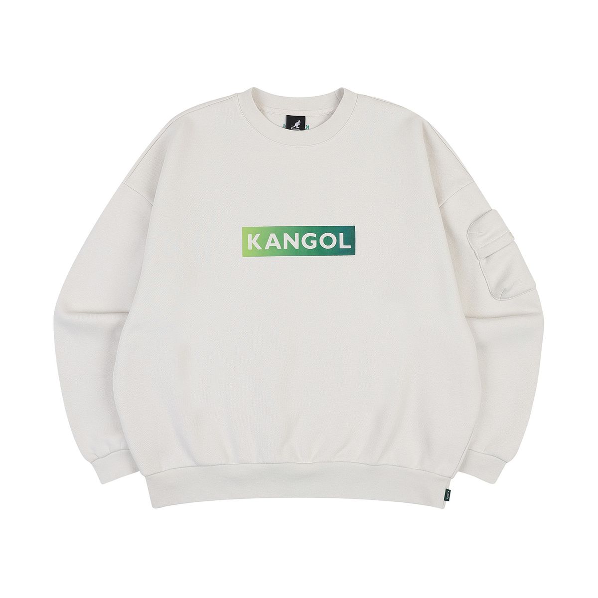 캉골(KANGOL) 그라데이션 로고 스웨트셔츠 1762 에크루