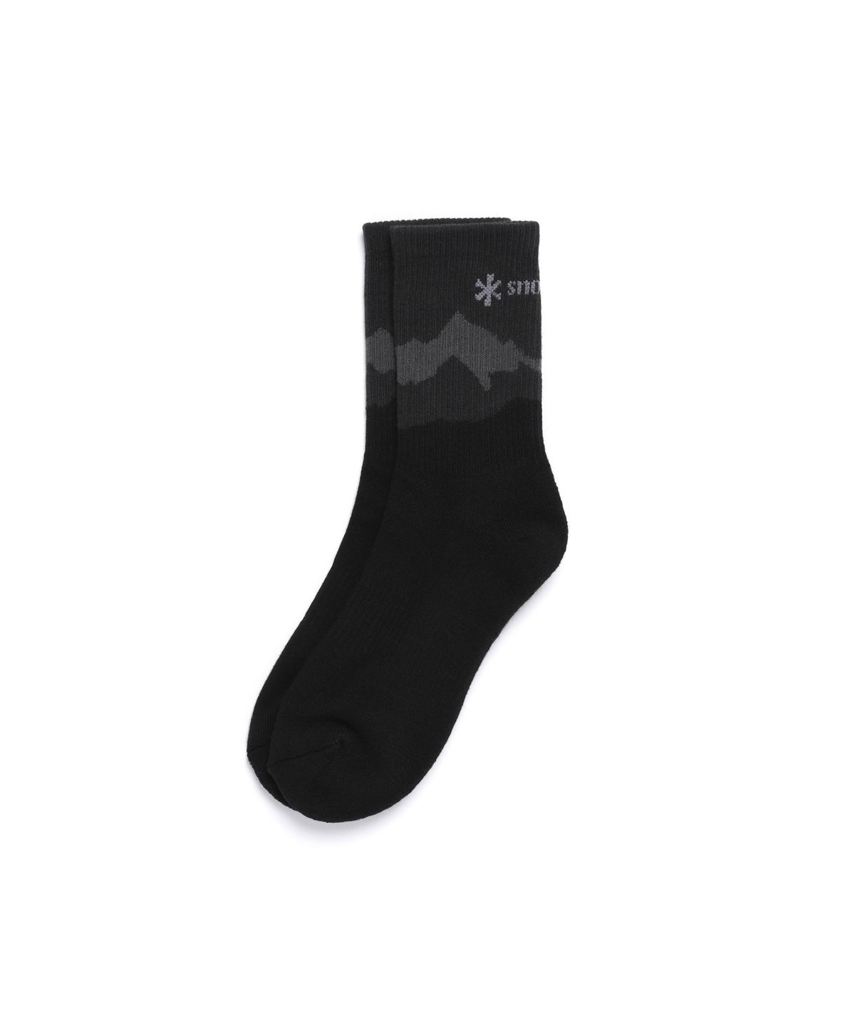 스노우피크 어패럴(SNOWPEAK APPAREL) 내추럴 패턴 크루삭스 (S25FUFSO02) Black