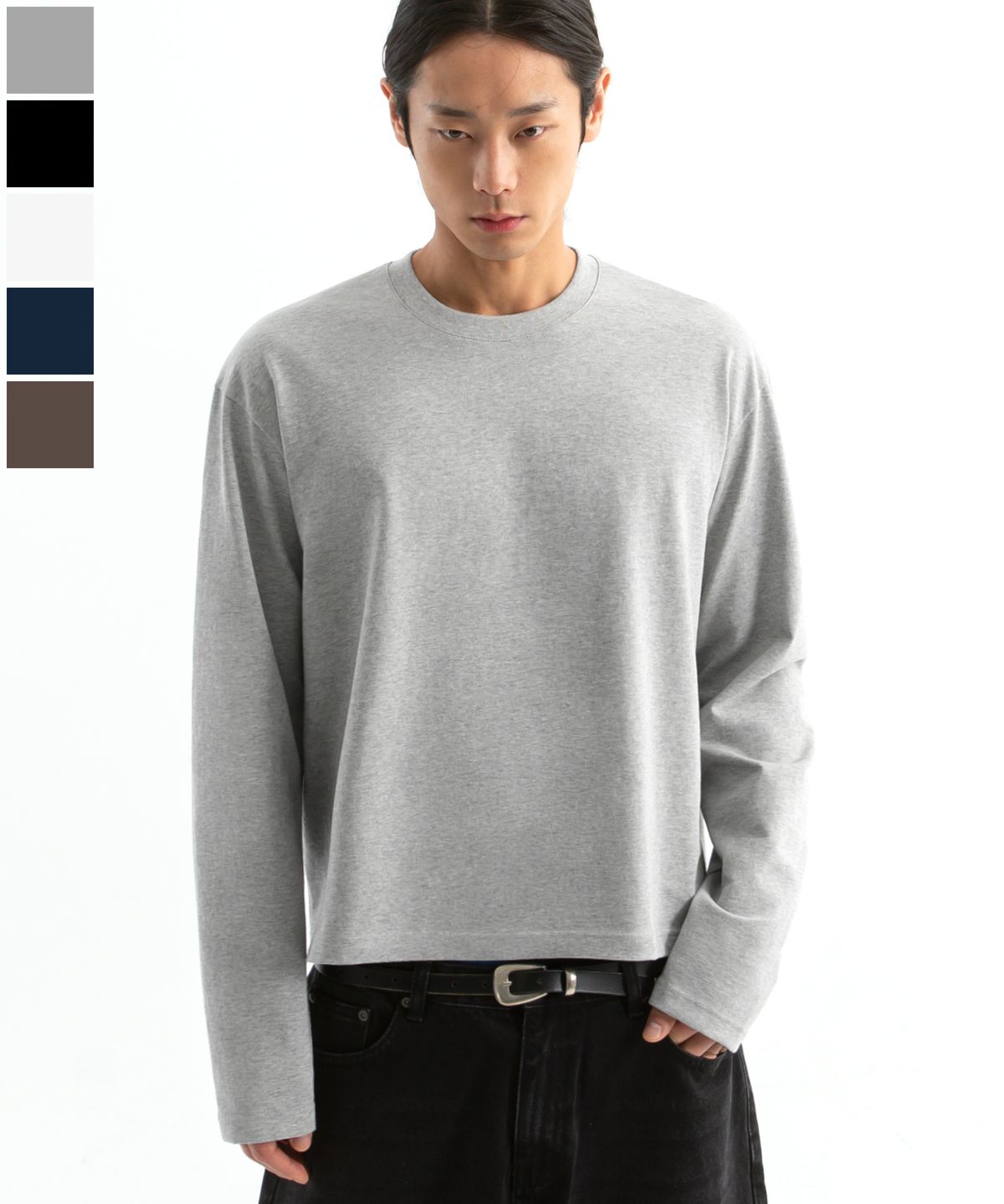 브렌슨(BRENSON) 컴포트 크롭 긴팔티 ( 5Color )
