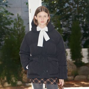 마카롱 후드 덕다운 패딩 (3C) (Black)