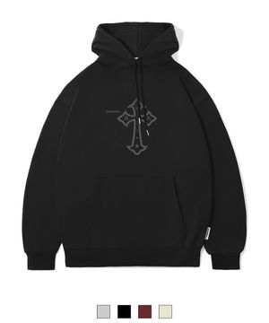 TICK CROSS 오버핏 후드(SAHAWA-0007)