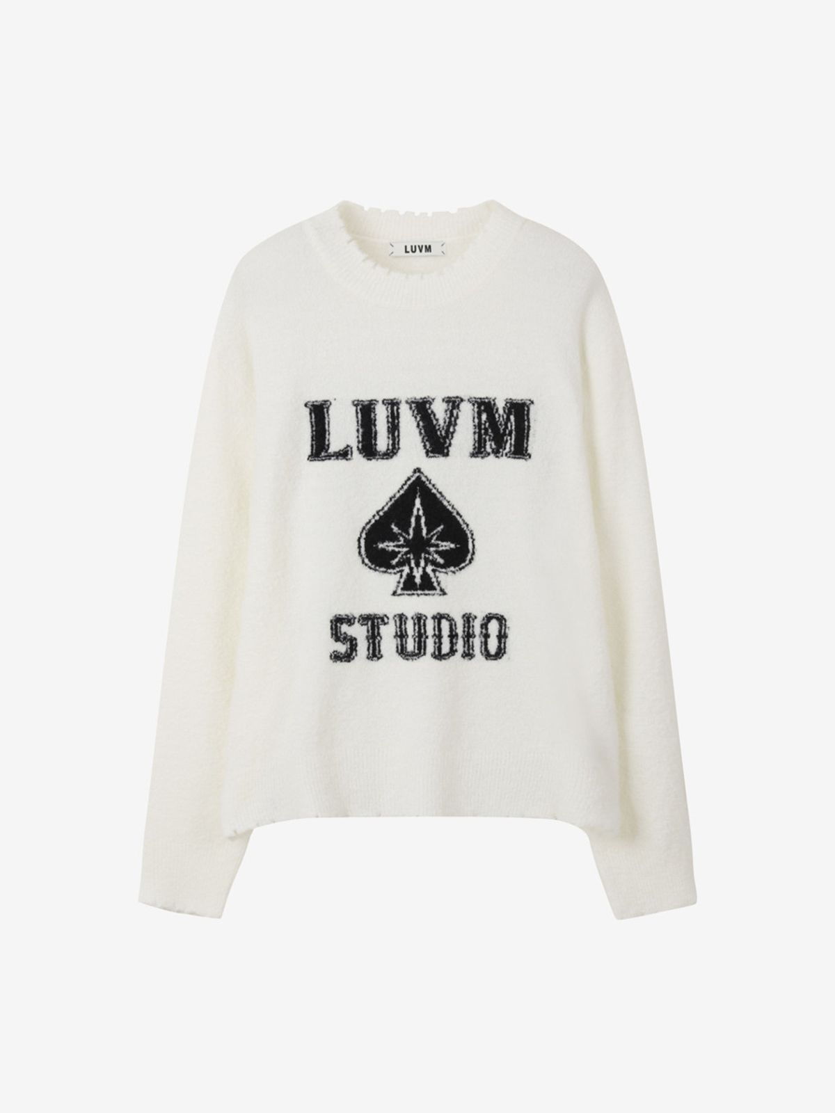 엘유브이엠(LUVM) BOUCLE KNIT PULLOVER_IVORY