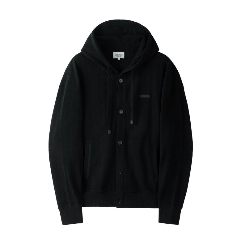 HERRINGBONE HOOD - BLACK (P254UFT480)