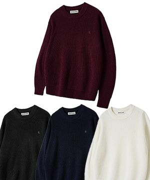 [2PACK]에센셜 오버핏 라운드 하찌 니트