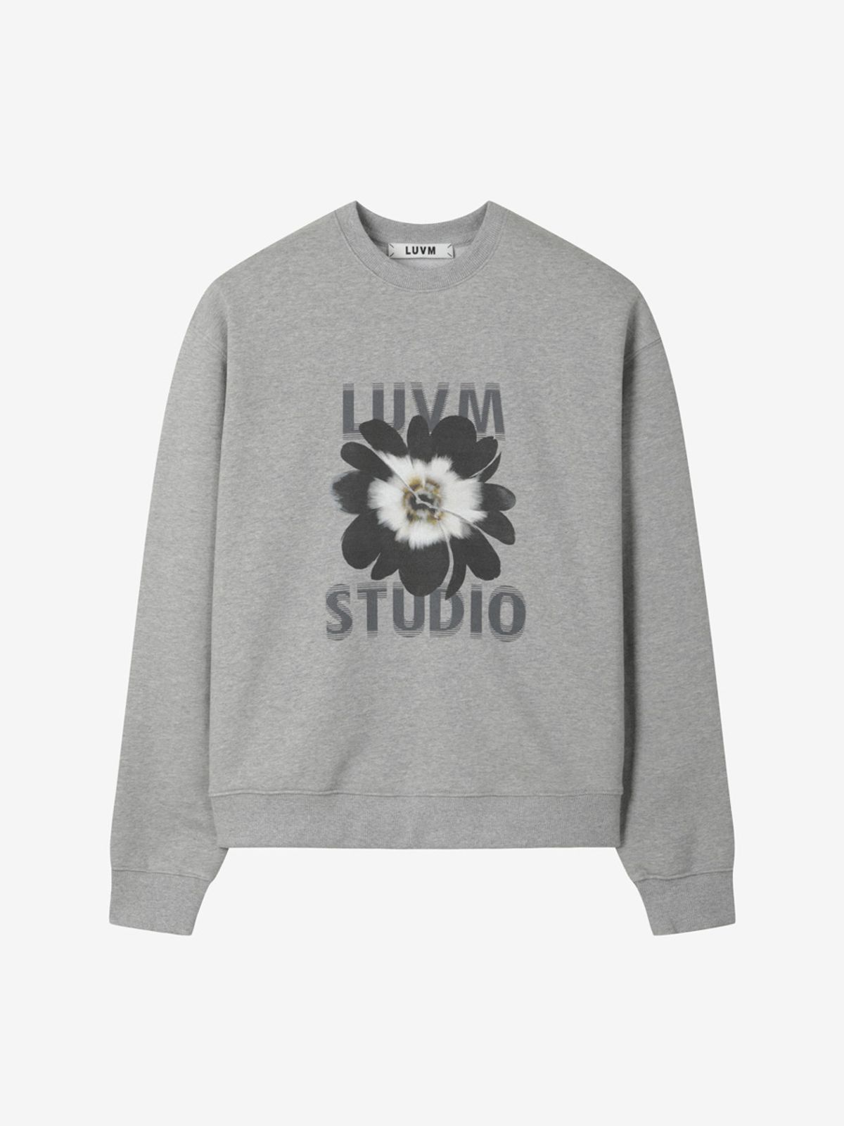 엘유브이엠(LUVM) FLOWER SWEATSHIRTS_MELANGE GRAY