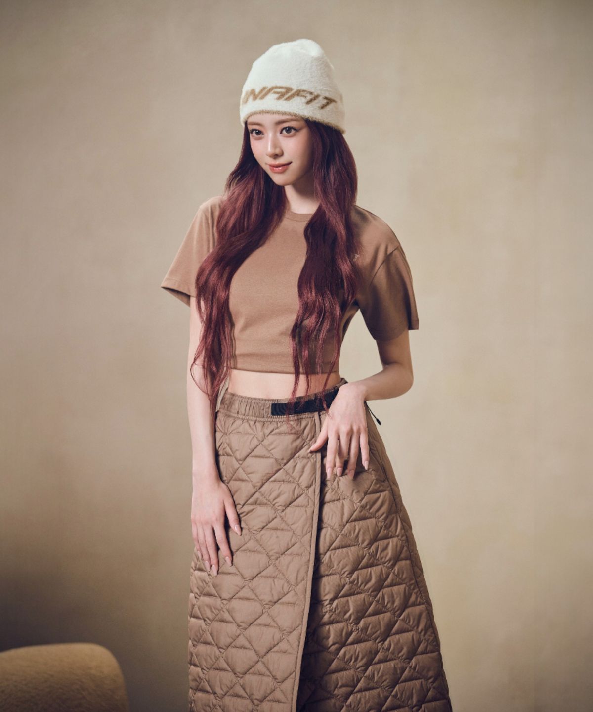 다이나핏(DYNAFIT) DYA LEO(다이아 레오) 여성 패딩 스커트_MOCHA YWW25356EV