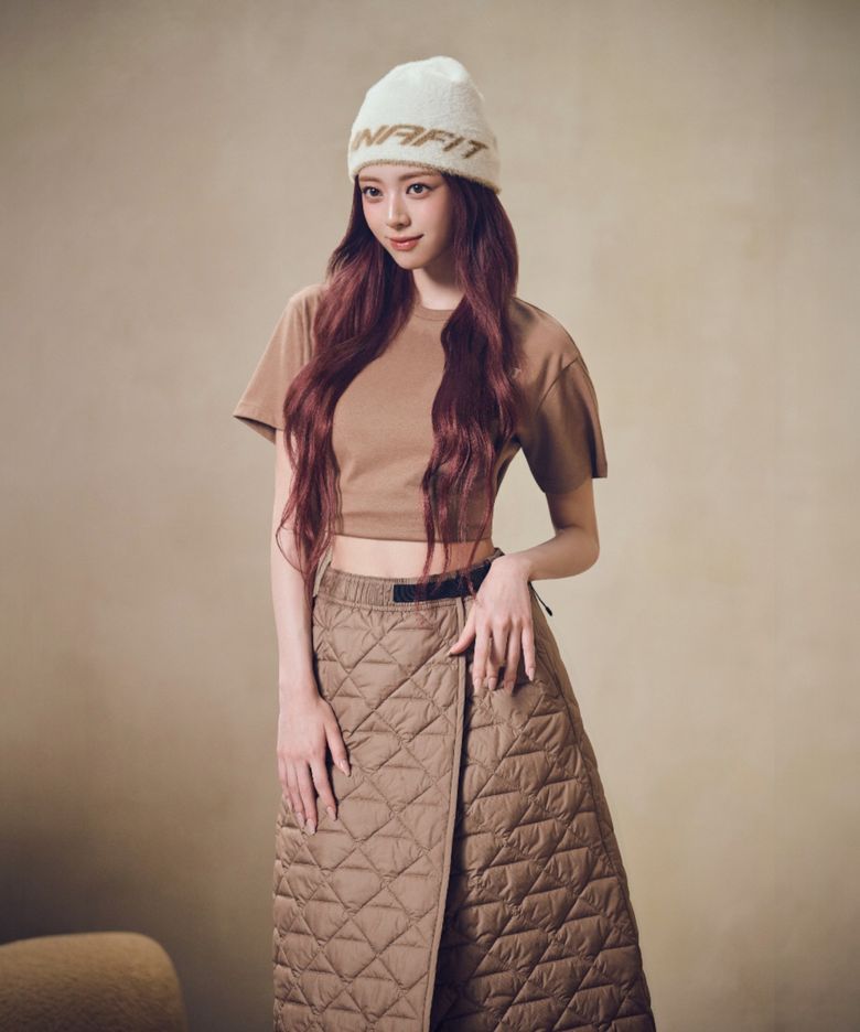 DYA LEO(다이아 레오) 여성 패딩 스커트_MOCHA YWW25356EV