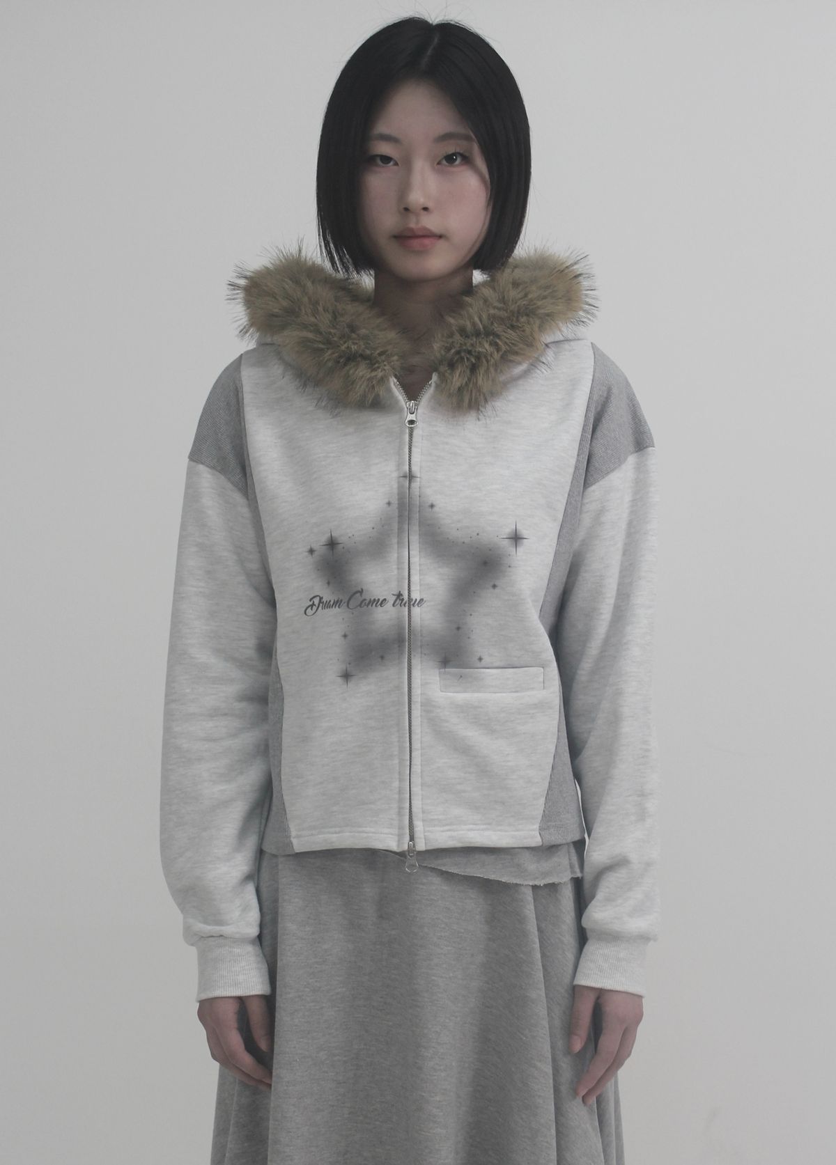 언어더컬러(ANOTHER COLOR) Dream Come True Fur Hoodie