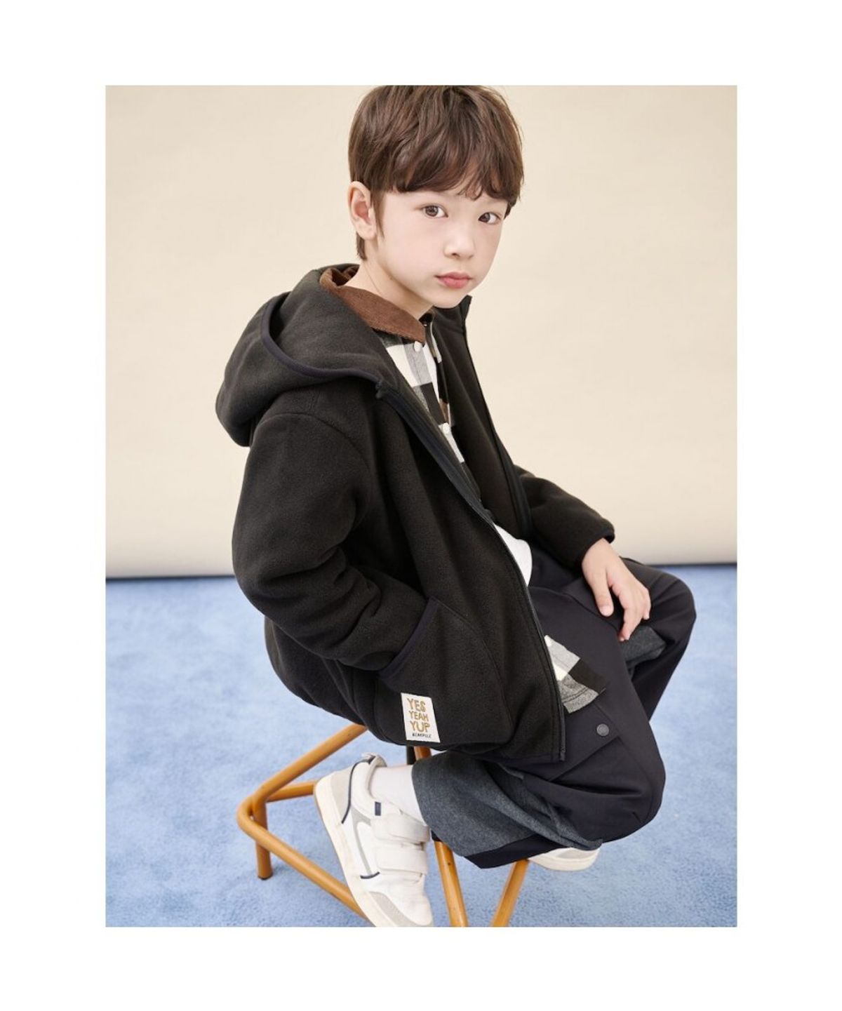 빈폴 키즈(BEANPOLE KIDS) 플리스 후드 집업  블랙 (BI5941U065)