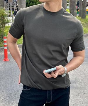 쏙쏙숨티 시원한 분또 자동넣입 머슬핏 반팔티 [M-6XL]