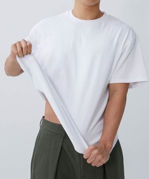 꼭꼭숨티 하이퀄리티 베이직 반팔티 [M-8XL]