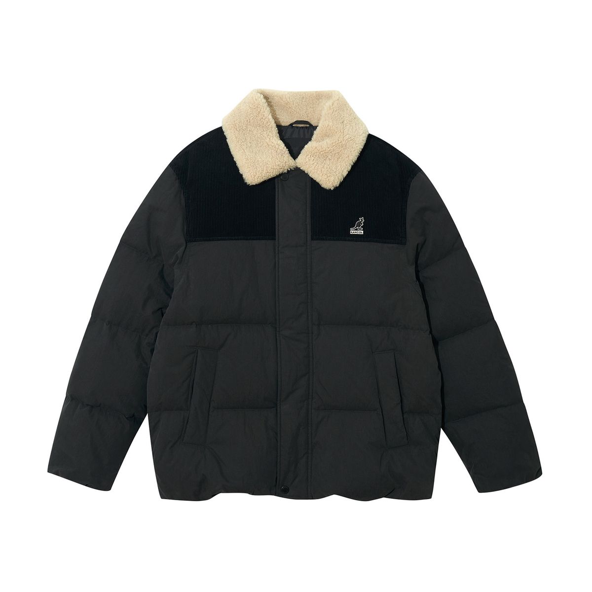 캉골(KANGOL) 시어링 칼라 다운 자켓 8176 블랙