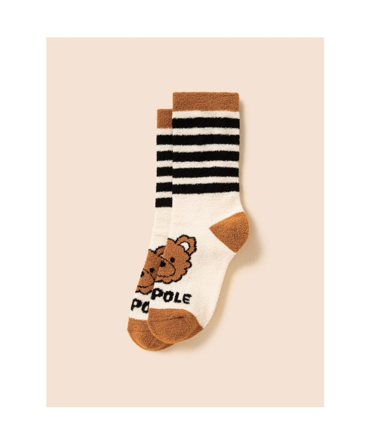 빈폴 키즈(BEANPOLE KIDS) 곰돌이 폴키 겨울 양말  브라운 (BI5XKTU01D) (BI5XKTU01D)