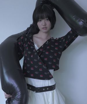 MY MELODY WRAP HOOD CARDIGAN / BLACK