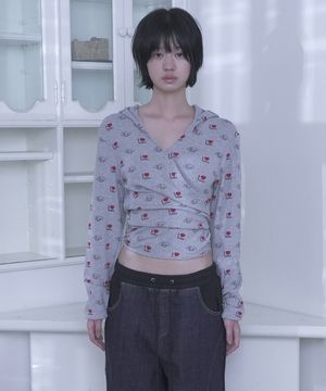 MY MELODY WRAP HOOD CARDIGAN / GRAY