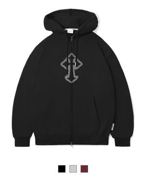 CSROSS SPRAY 오버핏 후드집업(SAJAWA-0008)