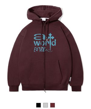 AWA CROSS 오버핏 후드집업(SAJAWA-0006)