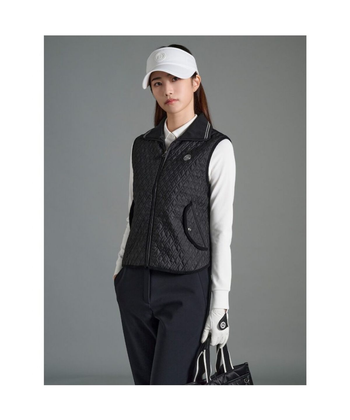 빈폴골프(BEANPOLE GOLF) 여성 패딩 퀼팅 베스트 - 블랙
