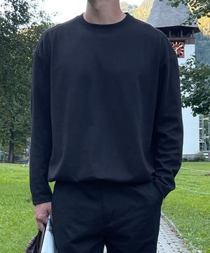 쏙쏙숨티 오버핏 자동넣입 긴팔티 [M-8XL]