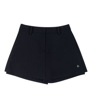 레이어드 미니 스커트 팬츠 블랙