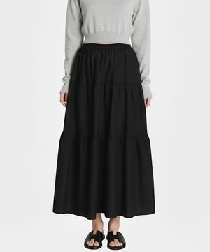 캉캉 니트 스커트_블랙