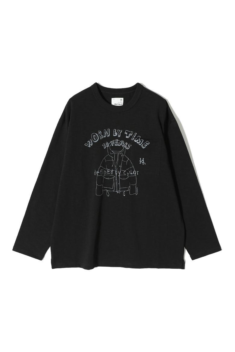 Lawrence Slub Graphic Pocket T-shirt Black