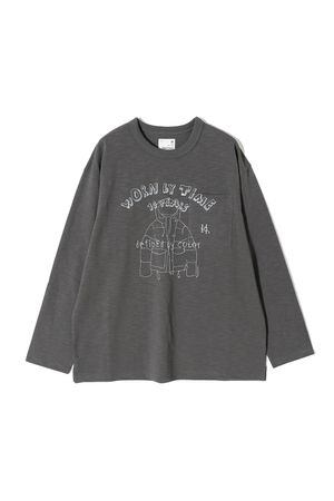 Lawrence Slub Graphic Pocket T-shirt Charcoal