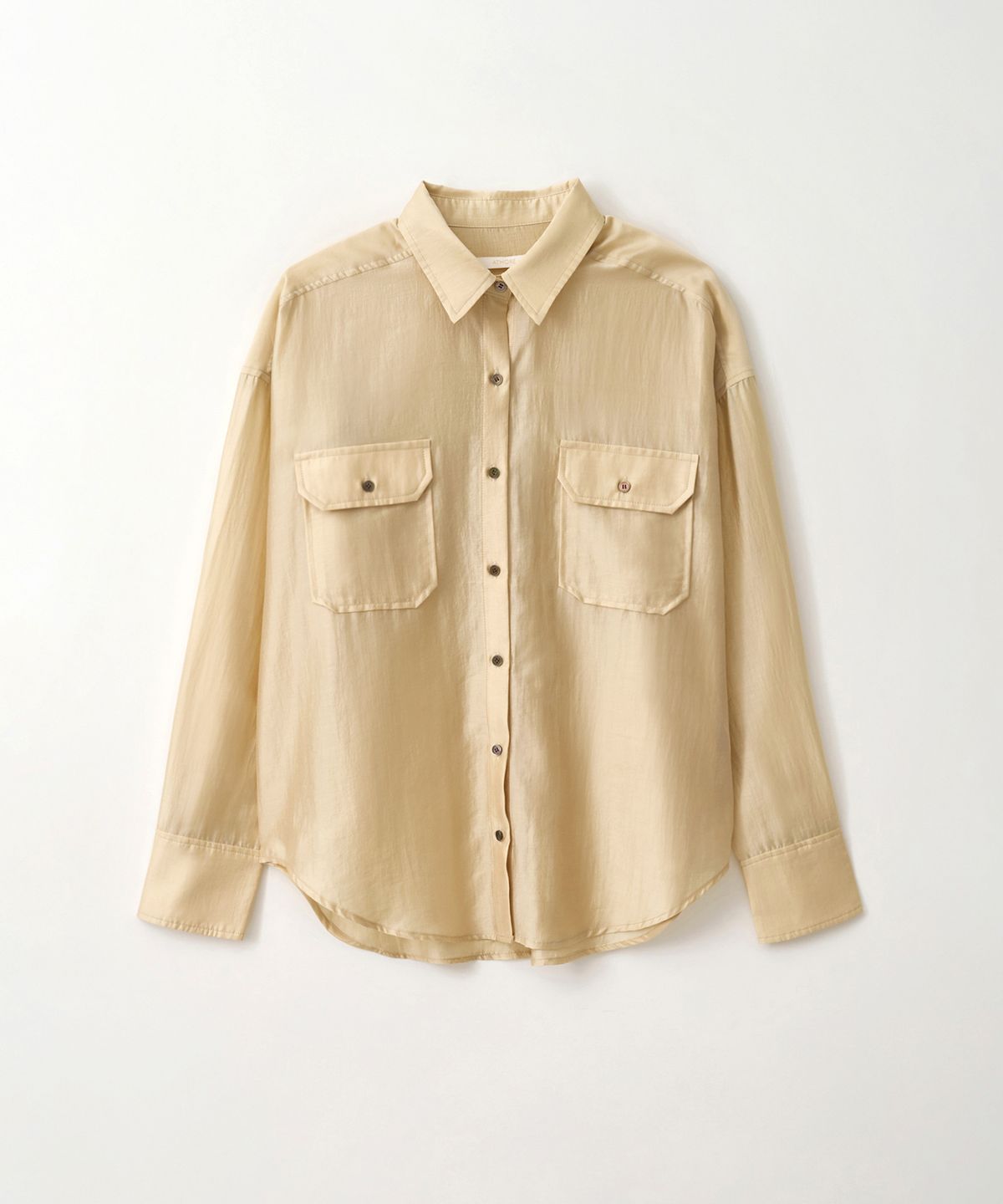 앳모어(ATMORE) 글리밍 루즈 포켓 셔츠 (custard yellow)