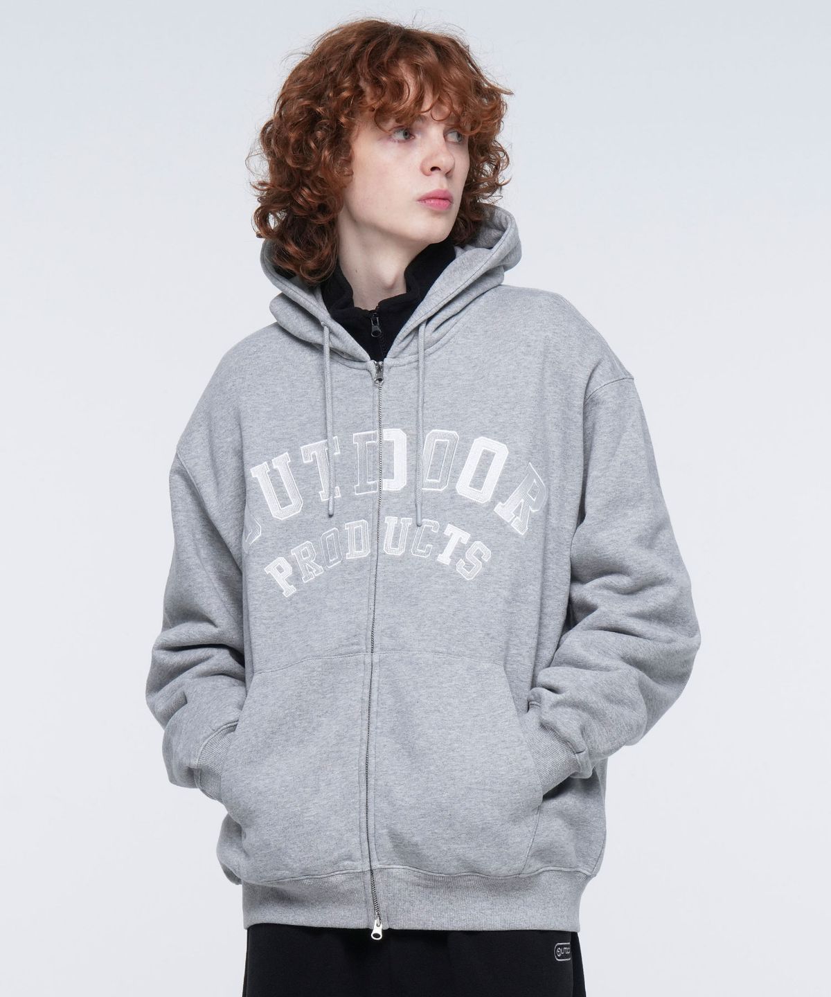 아웃도어 프로덕츠(OUTDOOR PRODUCTS) LOGO ZIP-UP HOODIE (MELANGE)