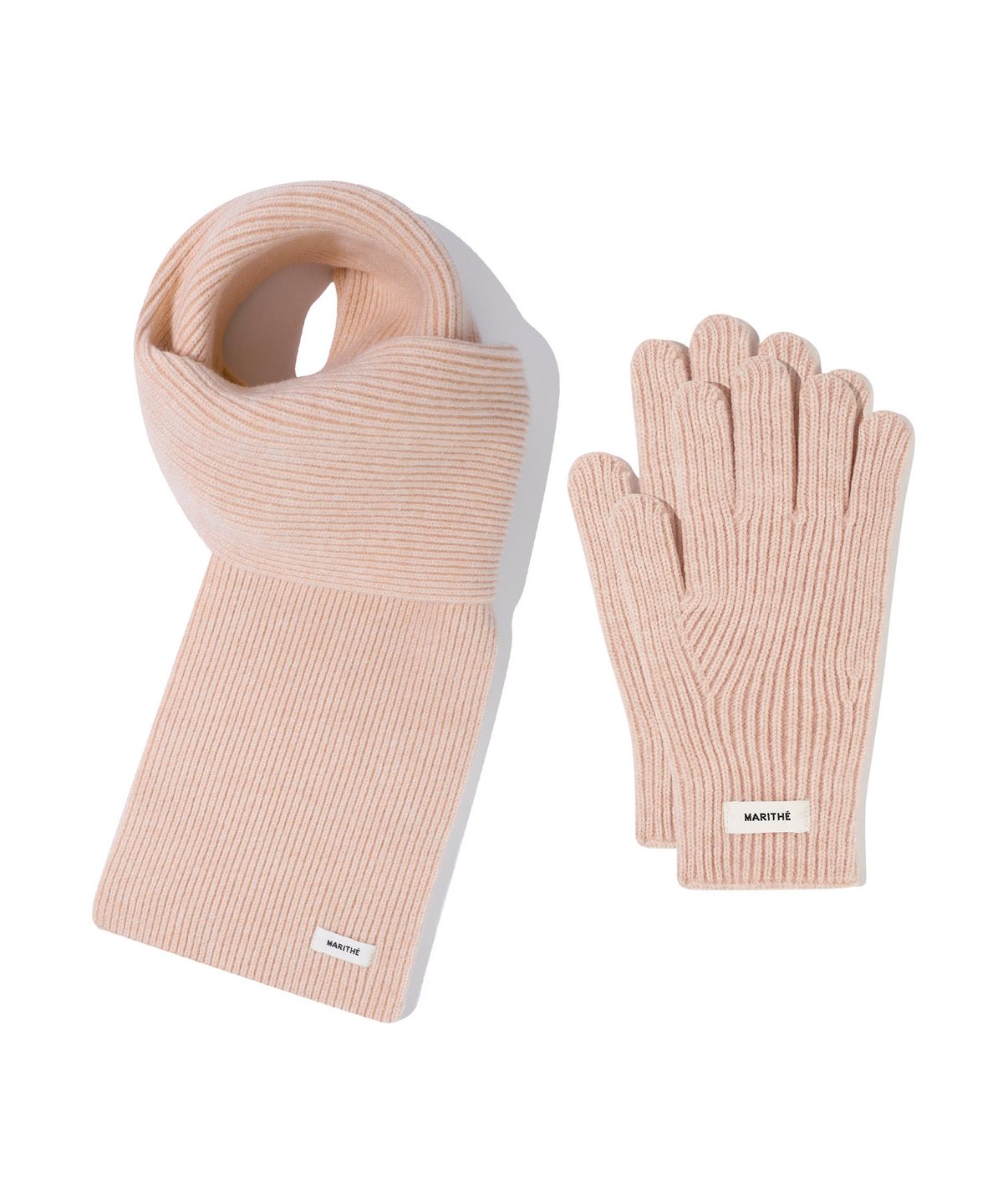 마리떼 프랑소와 저버(MARITHÉ + FRANҪOIS GIRBAUD) REGULAR LOGO MUFFLER & GLOVE pink