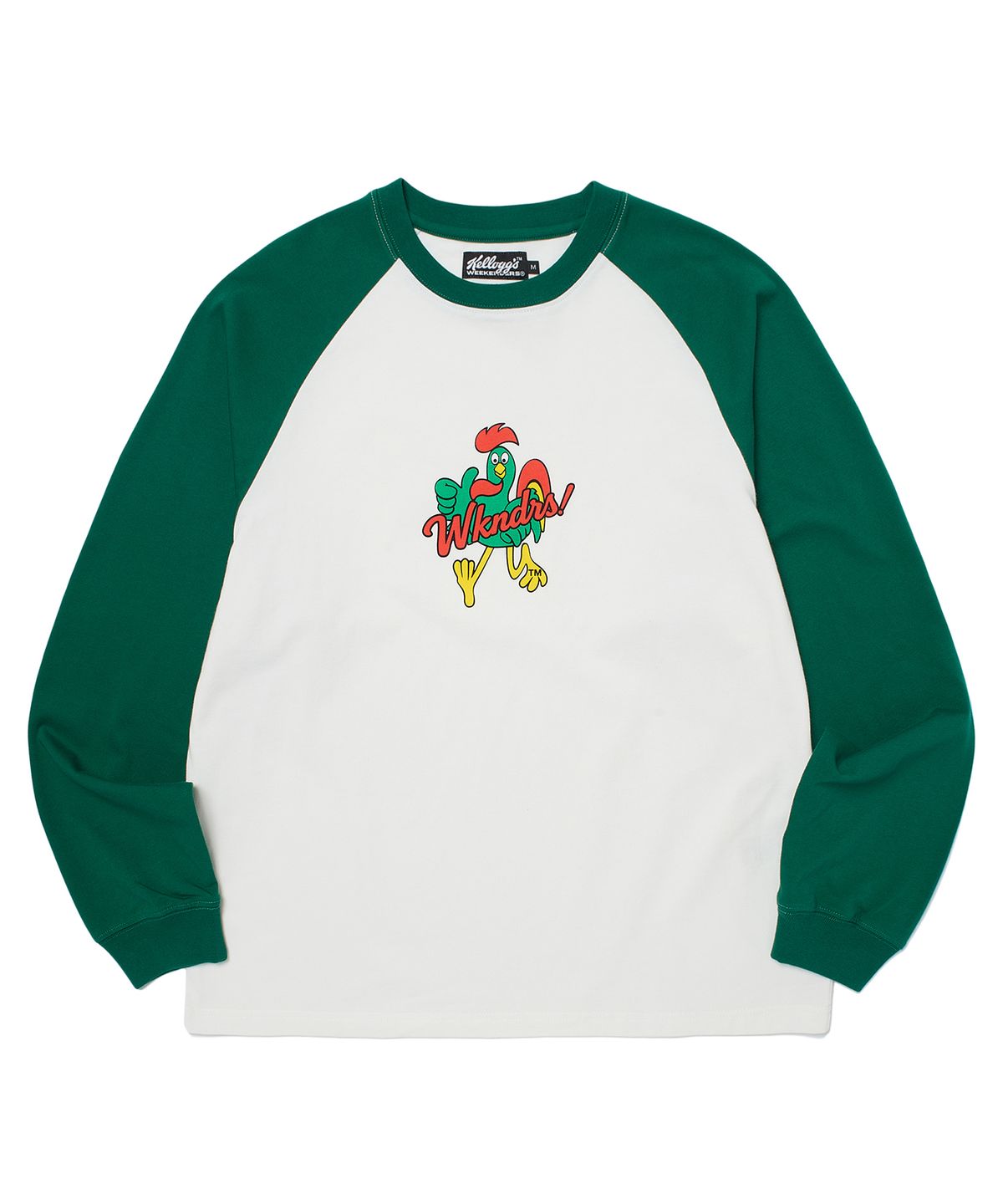 위캔더스(WKNDRS) KELLOGGS RAGLAN LS TEE (GREEN)