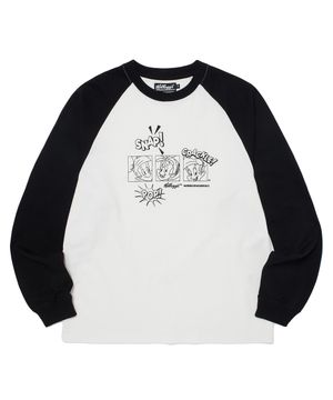 KELLOGGS RAGLAN LS TEE (BLACK)