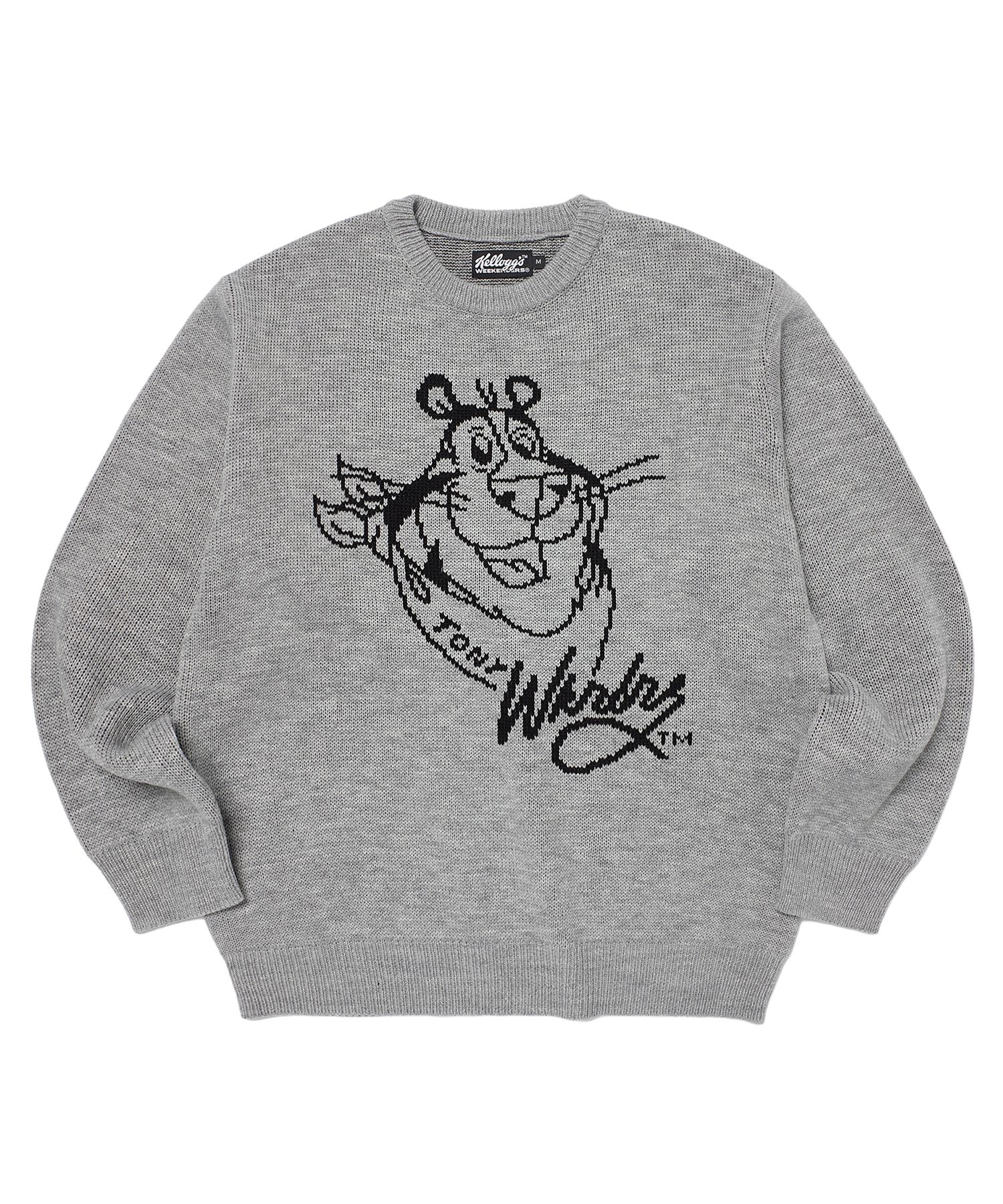 MUSINSA公式 | WKNDRS KELLOGGS KNIT SWEATER (L.GREY)