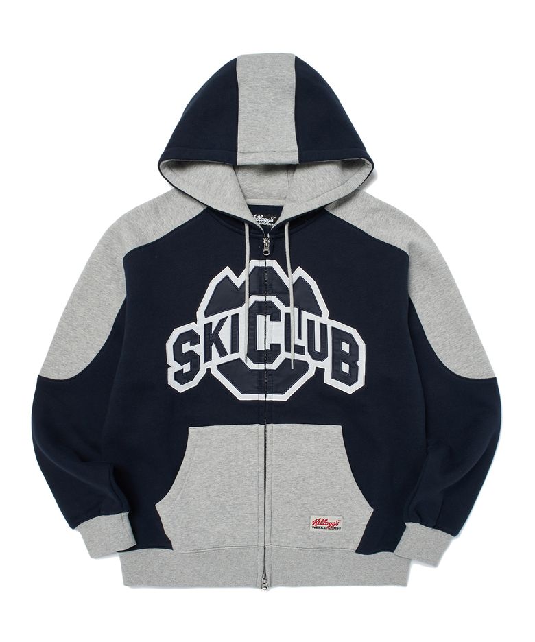 KELLOGGS SKI CLUB ZIPUP HOODIE (NAVY)