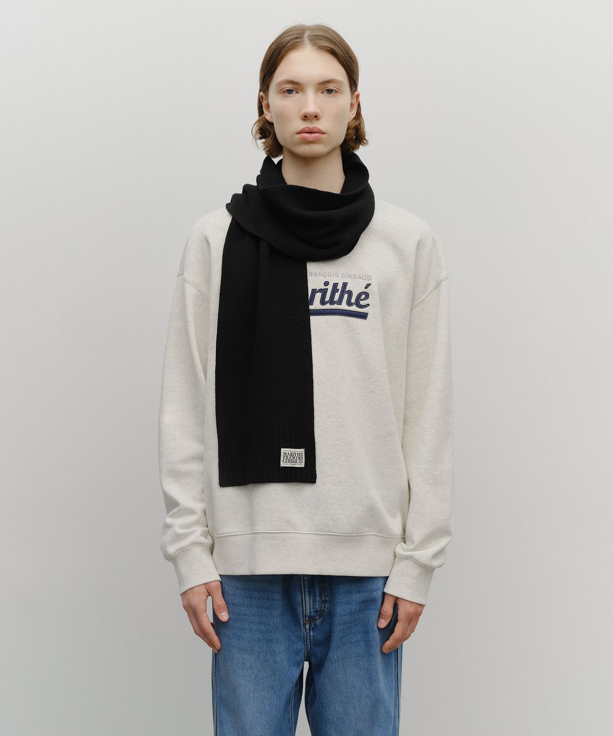 마리떼 프랑소와 저버(MARITHÉ + FRANҪOIS GIRBAUD) CLASSIC LOGO MUFFLER black