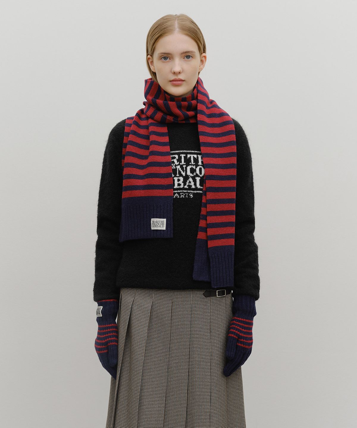 마리떼 프랑소와 저버(MARITHÉ + FRANҪOIS GIRBAUD) CLASSIC LOGO MUFFLER red