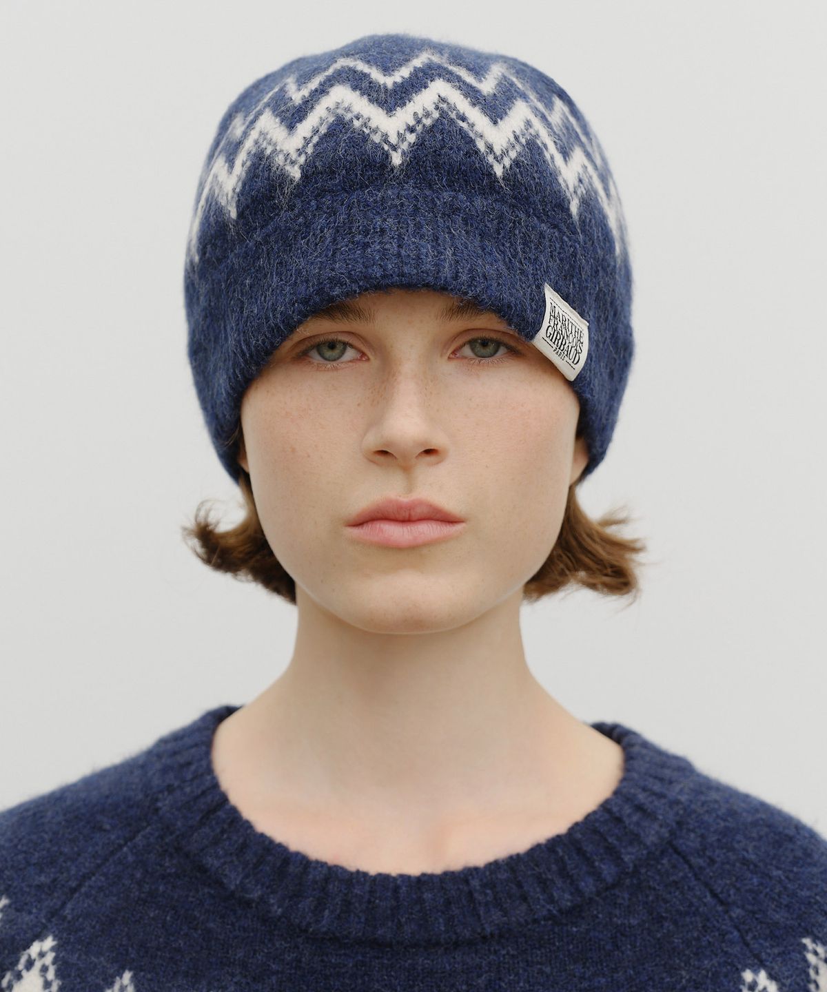 마리떼 프랑소와 저버(MARITHÉ + FRANҪOIS GIRBAUD) FAIRISLE BEANIE navy