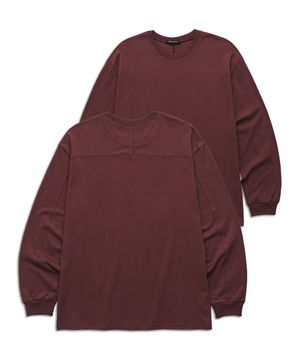 절개배색 롱슬리브 (VLS0208) 버건디